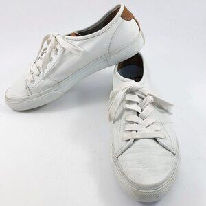 FRYE Gia Low Lace White Leather Lace-Up Sneakers 71701 Size 8